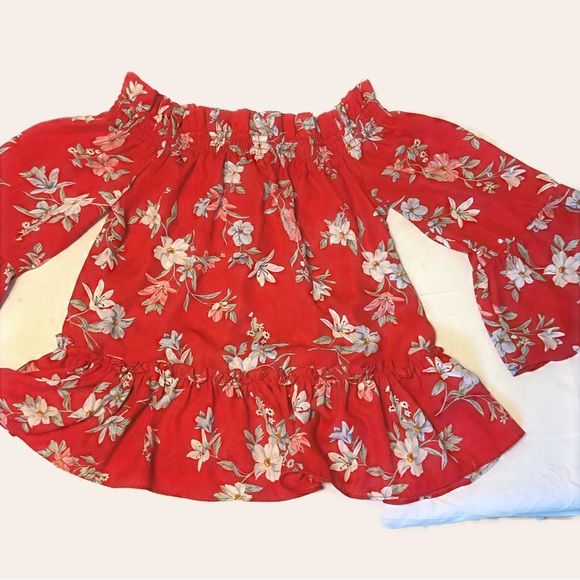 OFF SHOULDER FLORAL TOP BY DIVIDED | H&M - Picture 3 of 7